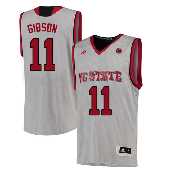 Men #11 Jaylon Gibson NC State Wolfpack College Basketball Jerseys Sale-White - Click Image to Close